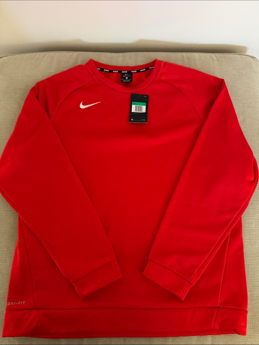 Nike Red Performance Crew Sweatshirt